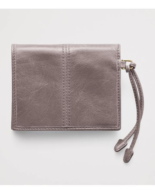 Prada Gray Small Leather Bifold Wallet