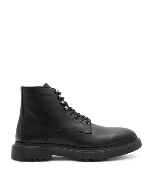 AllSaints Black Leather Nidd Boots for men