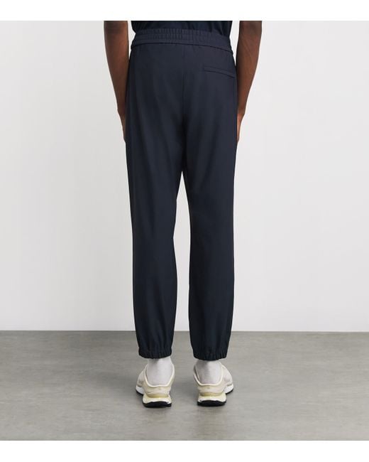 Moose Knuckles Blue Cuffed Logo Track Pants for men