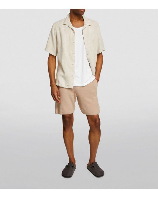PAIGE Natural Cotton-linen Coyne Shorts for men