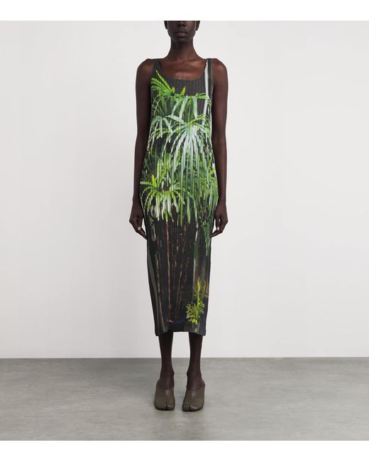 Issey Miyake Green Urban Jungle Pleats Cardigan