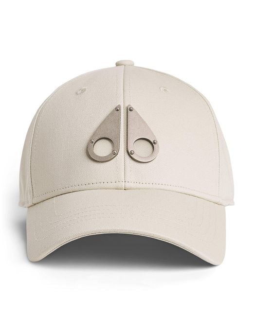 Moose Knuckles Natural Cotton Logo Baseball Cap for men