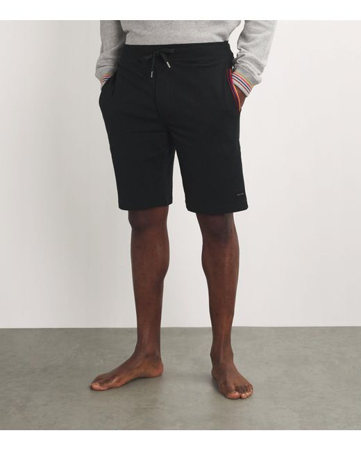 Paul Smith Black Jersey Lounge Shorts for men