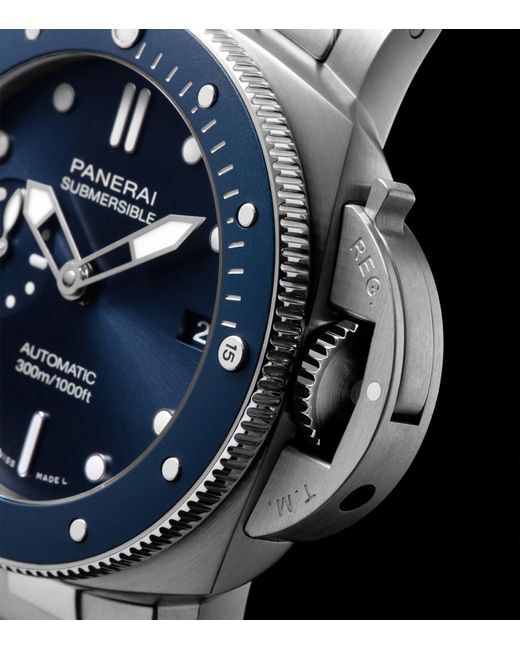 Panerai Metallic Stainless Steel Submersible Watch 42mm for men