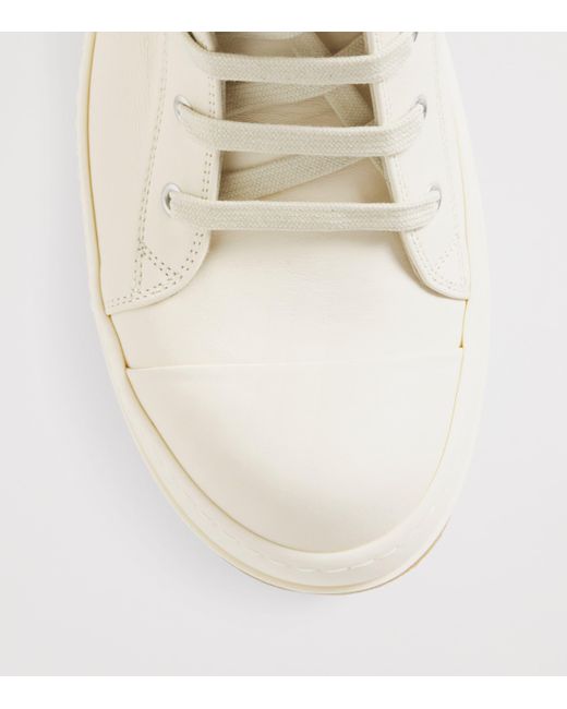 Rick Owens Natural Leather High-Top Sneakers for men