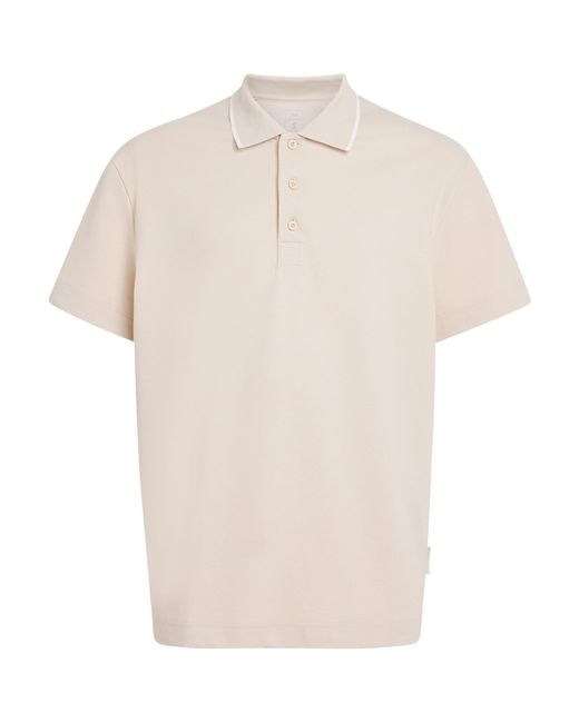 On Shoes White Cott Pique Polo Shirt for men