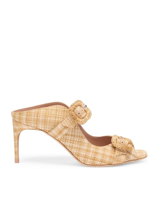 Malone Souliers Natural Raffia Isobel Heeled Sandals 70
