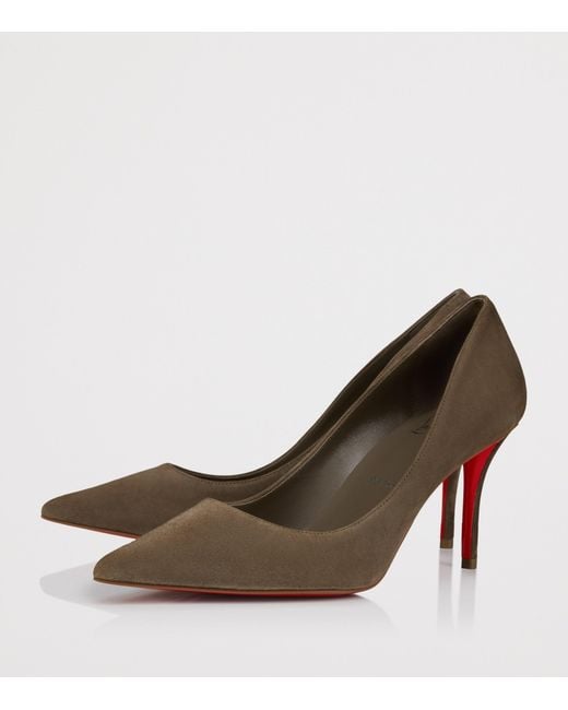 Christian Louboutin Brown Miss Z 80 Suede Pumps