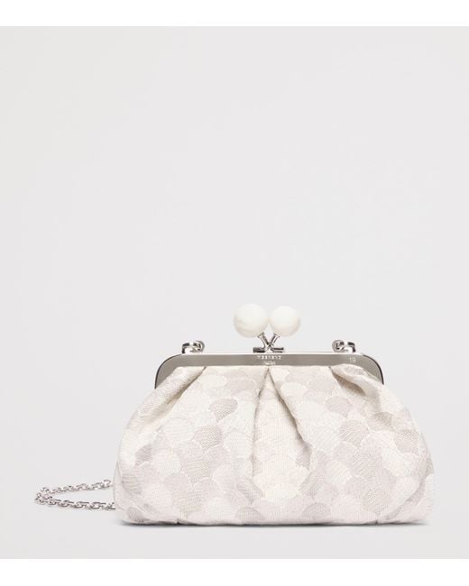 Weekend by Maxmara Natural Woven Jacquard Pasticcino Clutch Bag