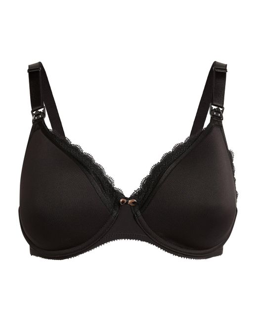 Chantelle Black Lace-Trim Maternity Bra