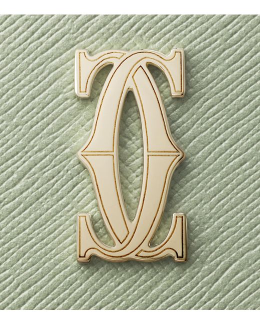 Cartier Green Leather C De Simple Card Holder