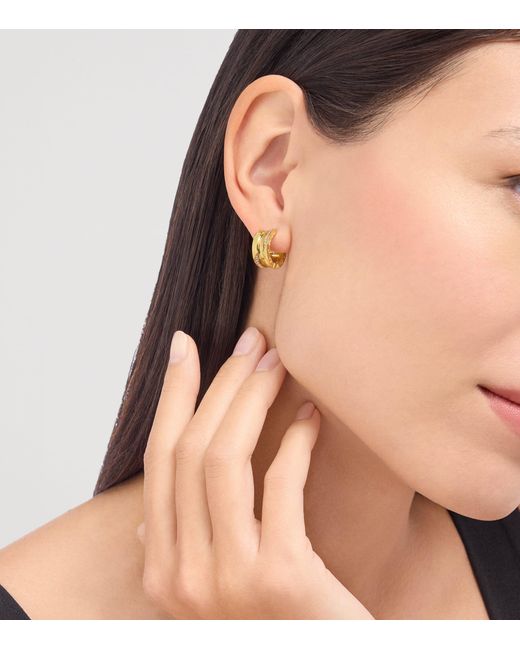 BVLGARI Metallic And Diamond B.Zero1 Earrings