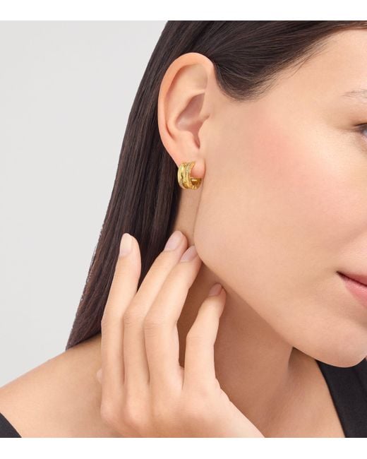 BVLGARI Metallic And Diamond B.Zero1 Earrings