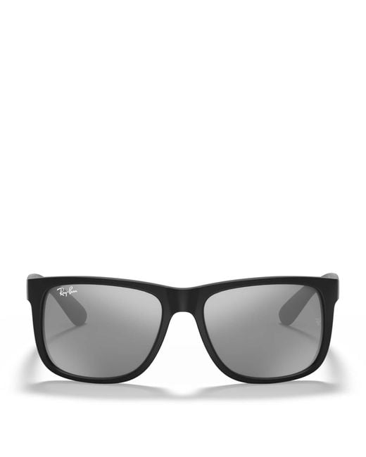 Ray-Ban Gray Justin Classic Square Sunglasses for men