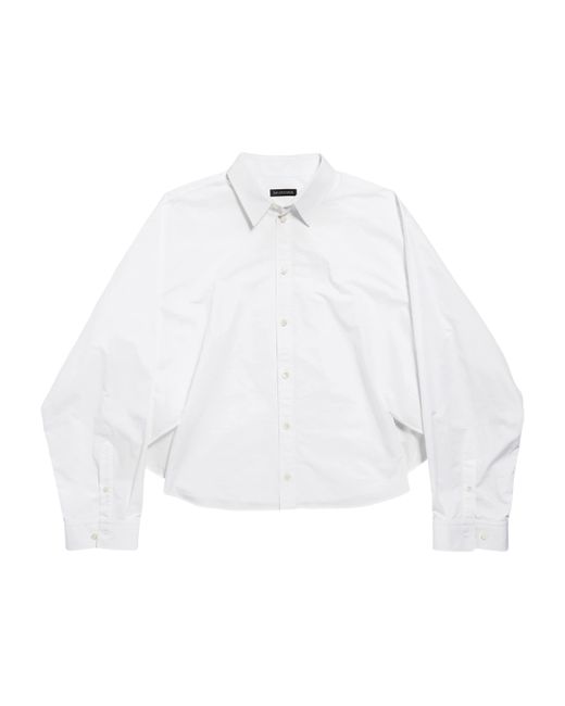 Balenciaga White Cotton Semi-Fitted Shirt