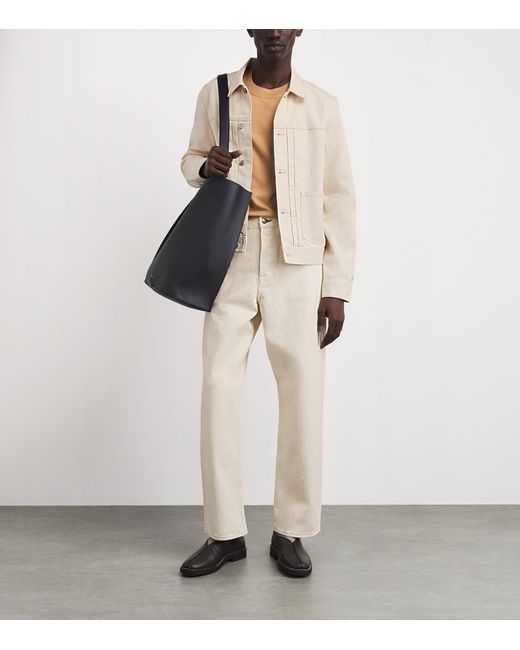 Paul Smith White Embroidered Wide-Leg Jeans for men