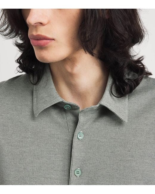 Brioni Gray Cotton Polo Shirt for men