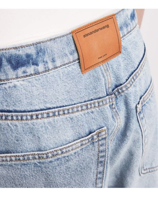 Alexander Wang Blue Blow Up Mid-Rise Barrel Jeans