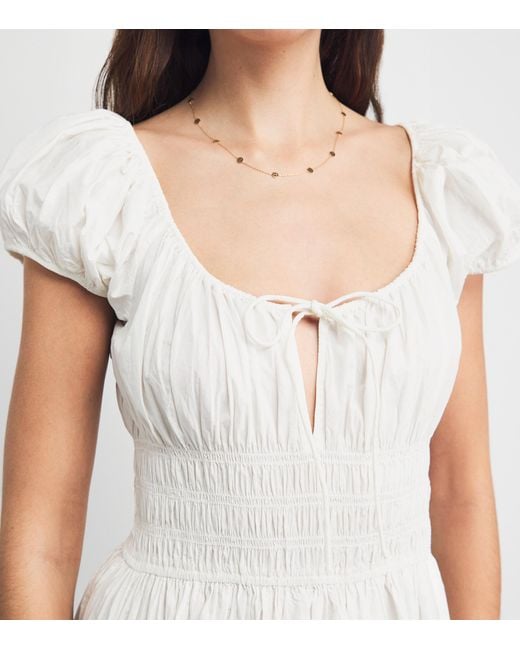Doen White Organic Cotton Quinn Midi Dress