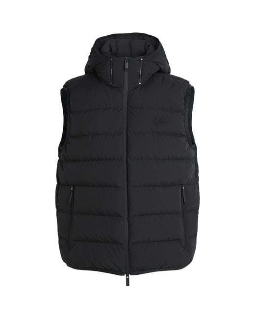 Moncler Black Down Hooded Arinella Gilet for men