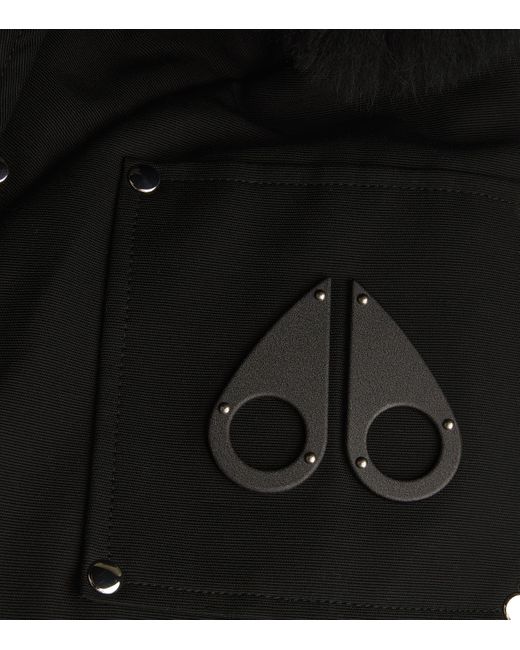 Moose Knuckles Black Down-Filled Bomber Jacket for men