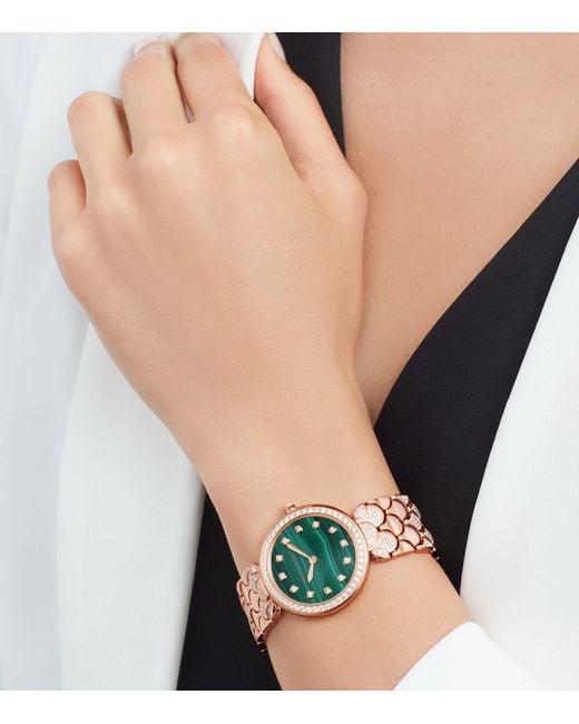 BVLGARI Green Rose And Diamond Divas' Dream Watch