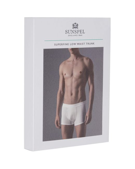 Sunspel Black Low-Rise Trunks for men