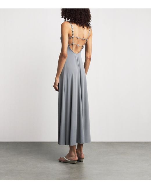 Eres Gray Jersey Sculpturale Maxi Dress