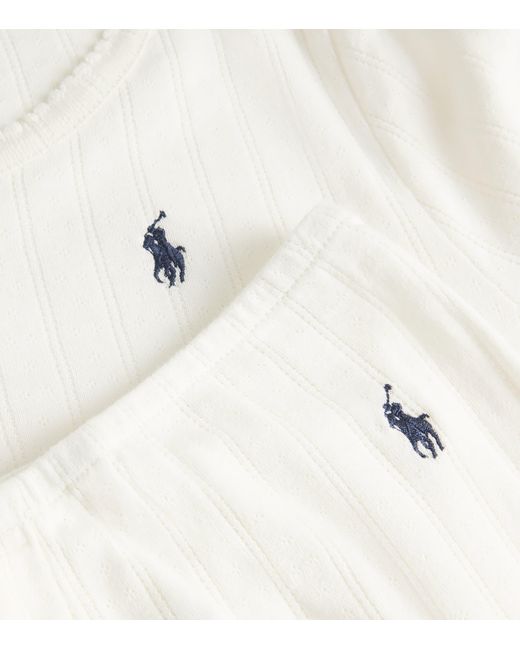Polo Ralph Lauren White Cotton Henley Pyjama Set