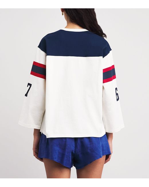 Polo Ralph Lauren Blue Cotton Sitting Bear T-Shirt