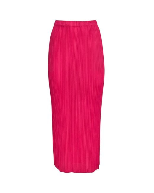 Pleats Please Issey Miyake Pink New Colorful Basics 4 Midi Skirt