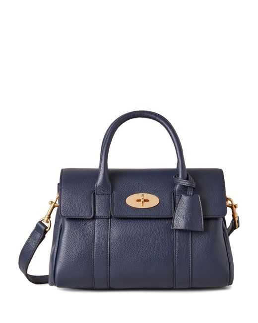 Mulberry Blue Small Leather Bayswater Satchel Bag
