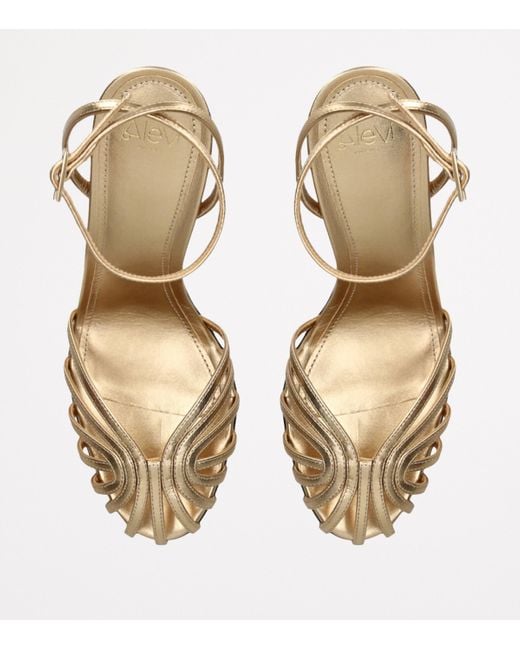 ALEVI Metallic Leather Ally Heeled Sandals 95