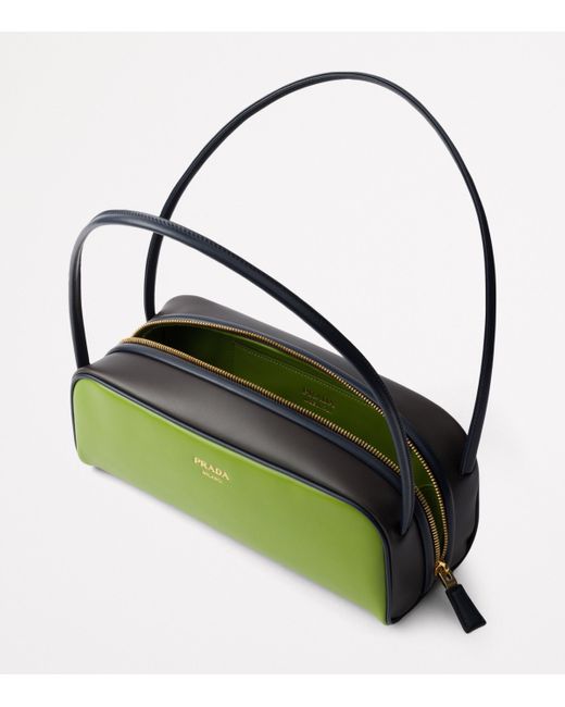 Prada Green Leather Swing Shoulder Bag