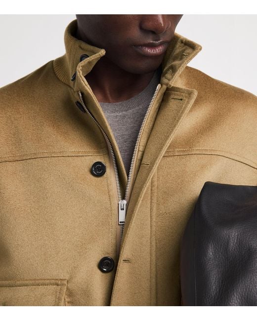Lardini Natural Cashmere Bomber Jacket for men