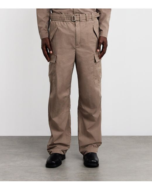 Jonathan Simkhai Brown Cotton-Blend Wide-Leg Garrett Cargo Trousers for men