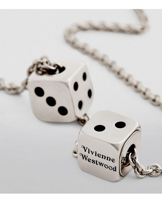 Vivienne Westwood Metallic Leicester Dice Necklace for men