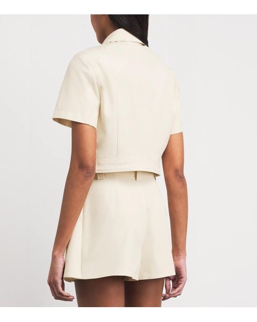 Maje Natural Cotton Cropped Jacket