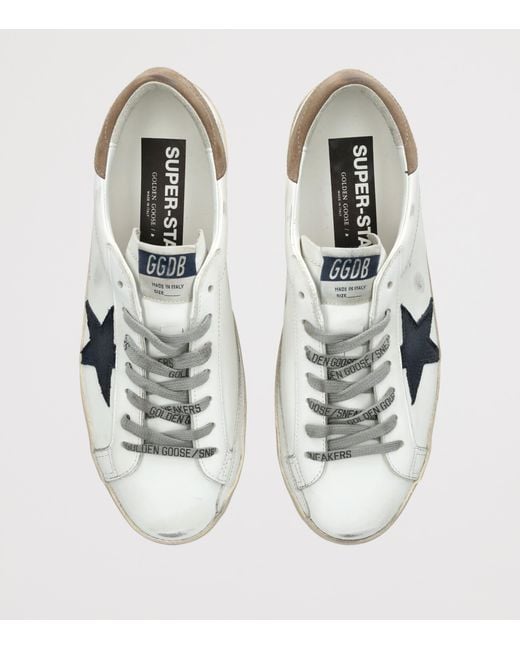 Golden Goose Deluxe Brand White Leather Super-Star Sneakers for men