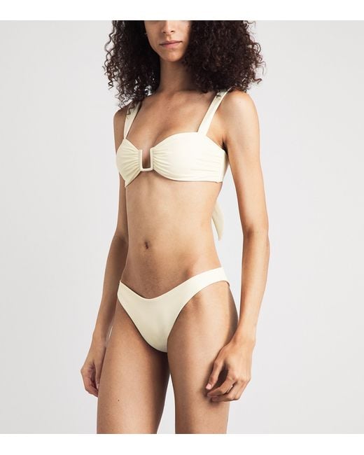 Away That Day White Cannes Bikini Top