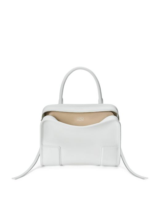 Loewe White Small Leather Amazona 180 Top-Handle Bag