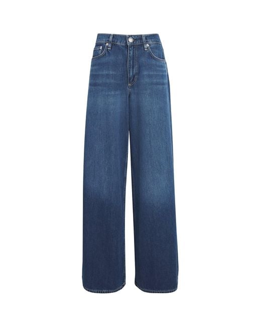 Rag & Bone Blue Sofie Wide-Leg Jeans