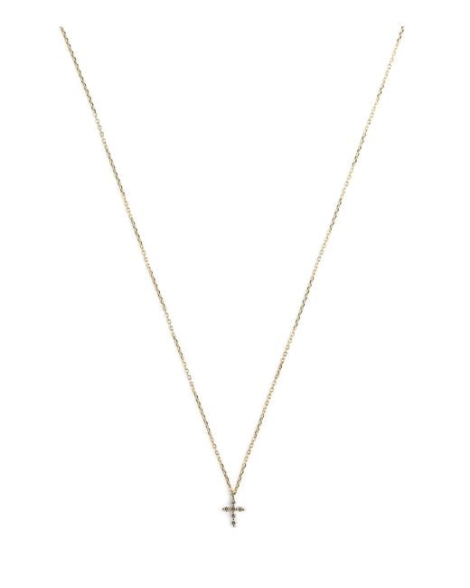 PERSÉE Metallic And Diamond Symbols Cross Necklace