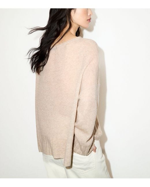 MAX&Co. Natural Linen Boat-Neck Sweater