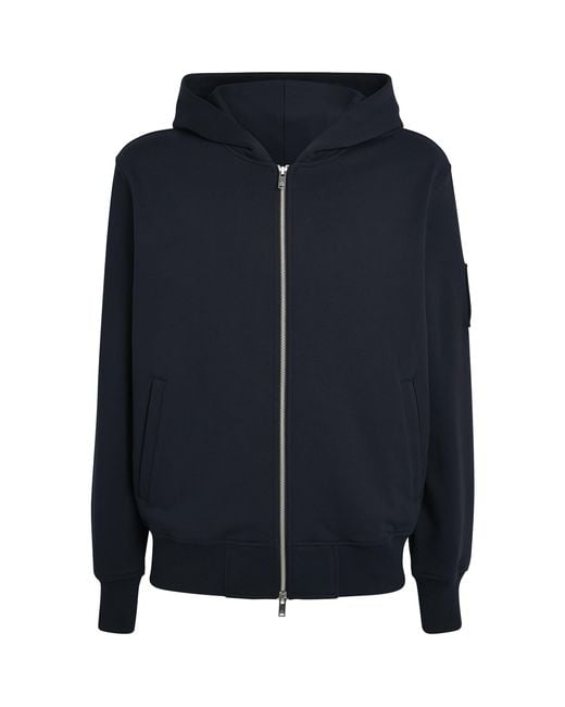 Moose Knuckles Blue Hartsfield Zip-Up Hoodie for men