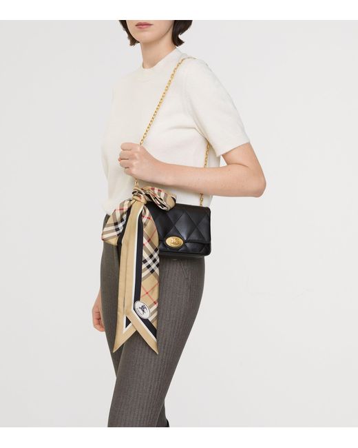 Burberry Metallic Silk Check Twilly
