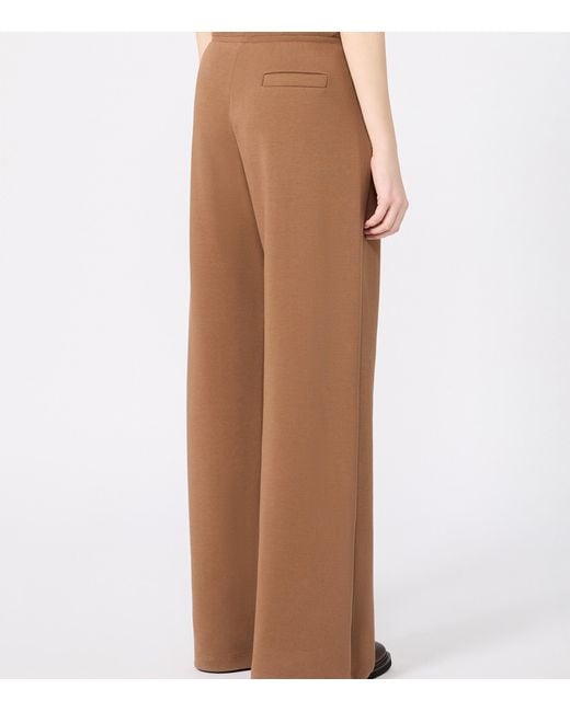 Max Mara Brown Jersey Wide-Leg Sweatpants
