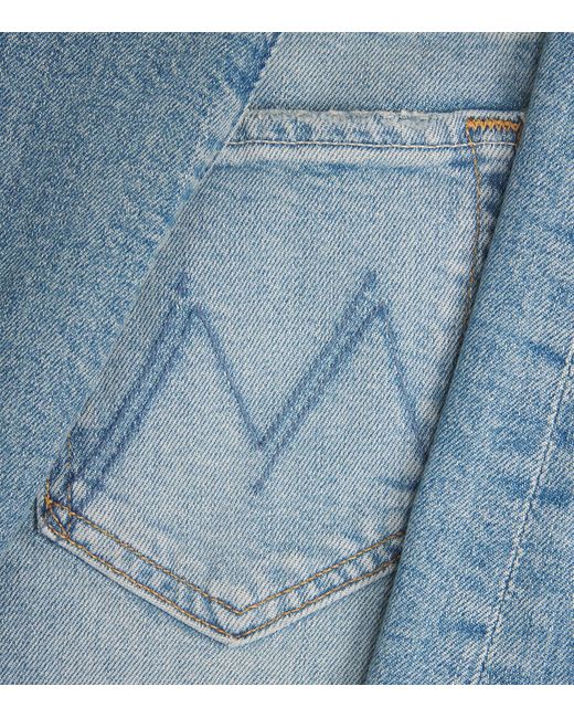 Mother Blue The Hustler Roller Sneak Jeans
