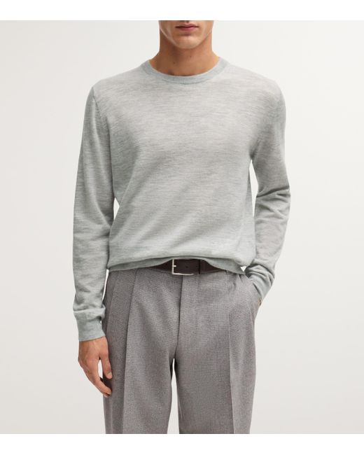 Boss Gray Cashmere Sweater for men