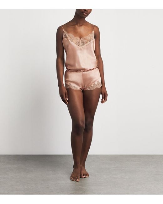 Carine Gilson Natural Silk Cérès Pyjama Shorts